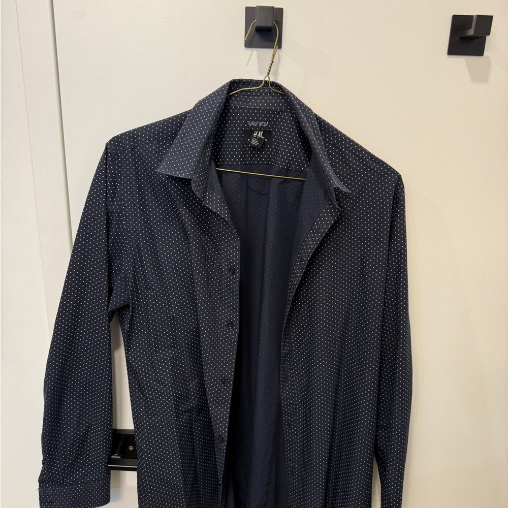 H&M Black Polka Dot Dress Shirt